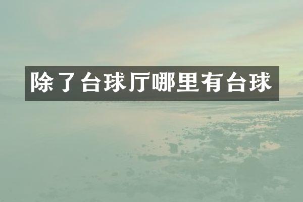 除了台球厅哪里有台球