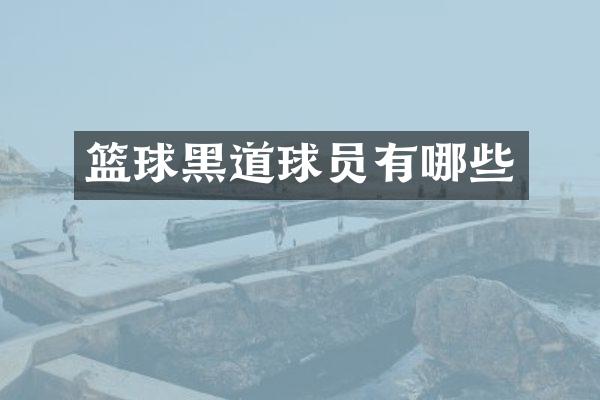 篮球黑道球员有哪些