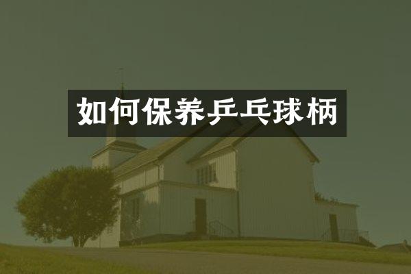 如何保养乒乓球柄