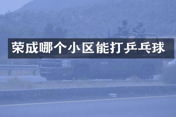 荣成哪个小区能打乒乓球