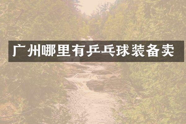 广州哪里有乒乓球装备卖