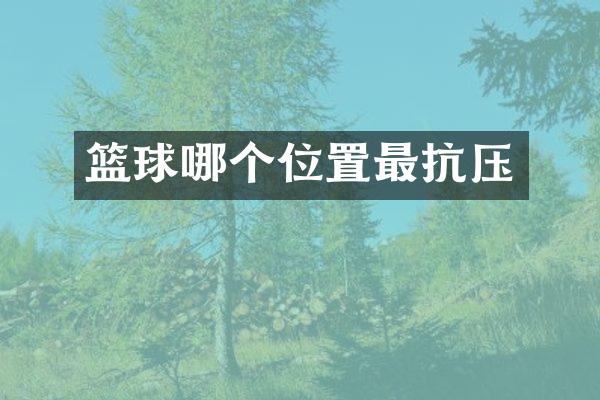篮球哪个位置最抗压