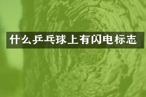 什么乒乓球上有闪电标志