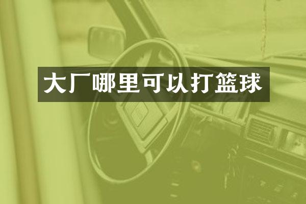 大厂哪里可以打篮球