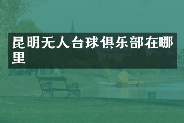 昆明无人台球俱乐部在哪里