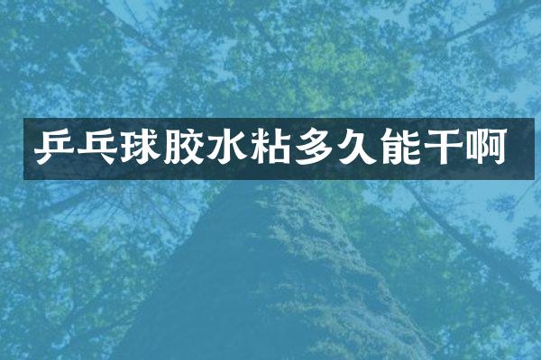 乒乓球胶水粘多久能干啊