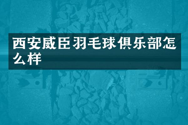 西安威臣羽毛球俱乐部怎么样
