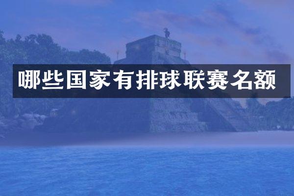 哪些国家有排球联赛名额