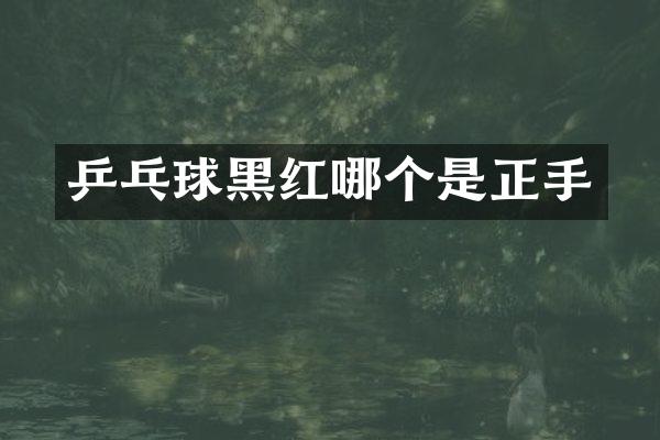 乒乓球黑红哪个是正手