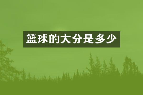 篮球的大分是多少