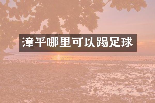 漳平哪里可以踢足球