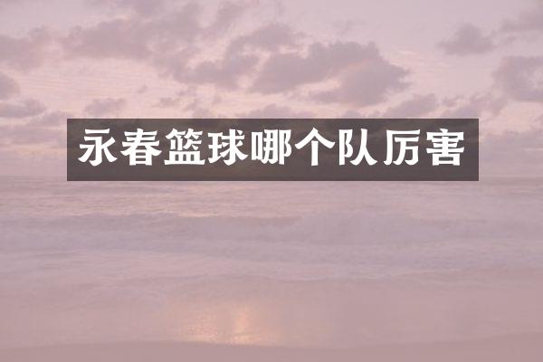 永春篮球哪个队厉害