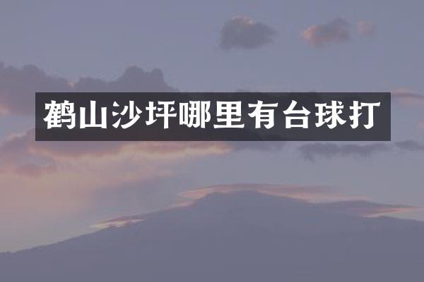 鹤山沙坪哪里有台球打