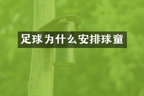 足球为什么安排球童