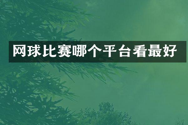 网球比赛哪个平台看最好