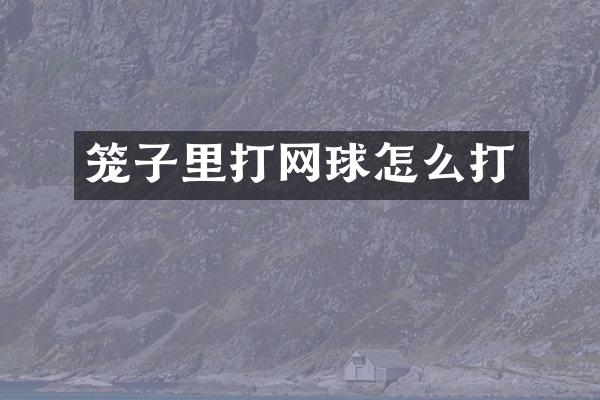 笼子里打网球怎么打