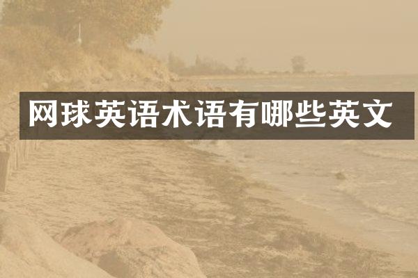网球英语术语有哪些英文