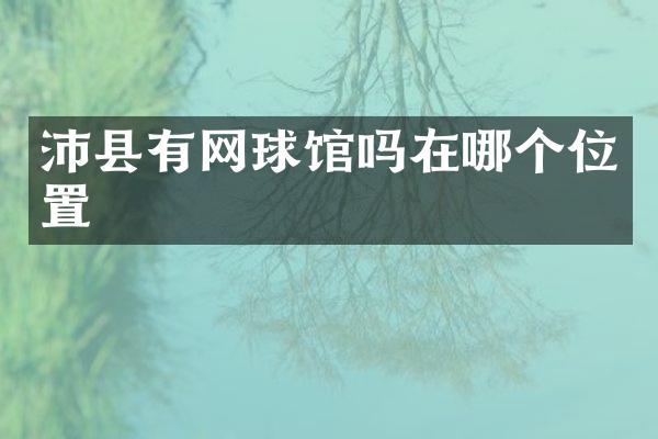 沛县有网球馆吗在哪个位置