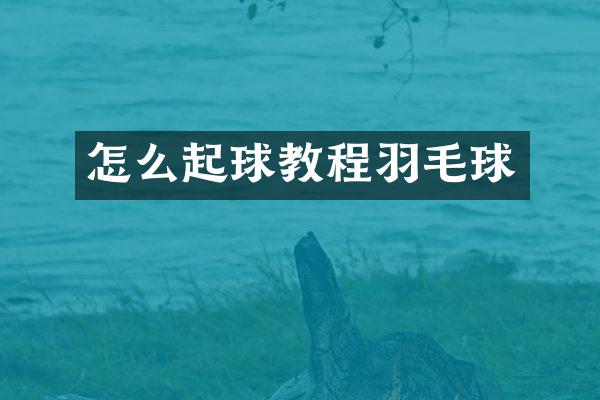 怎么起球教程羽毛球