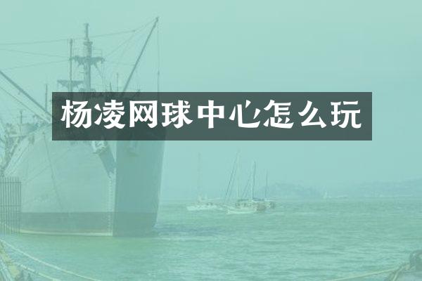 杨凌网球中心怎么玩