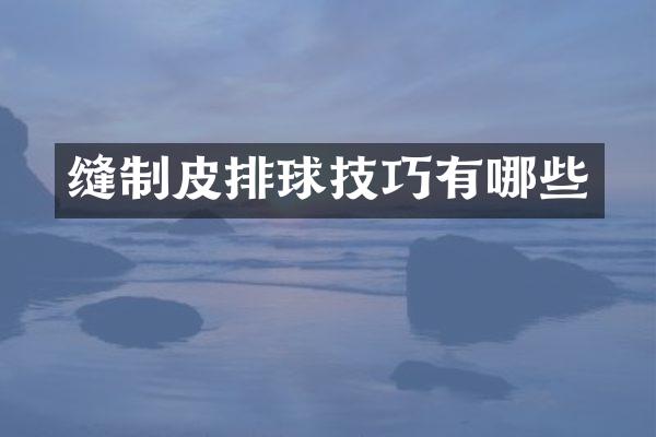 缝制皮排球技巧有哪些