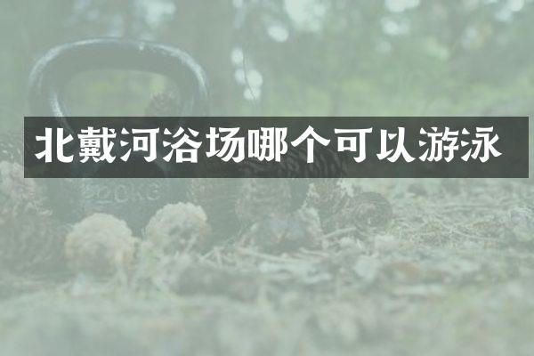北戴河浴场哪个可以游泳
