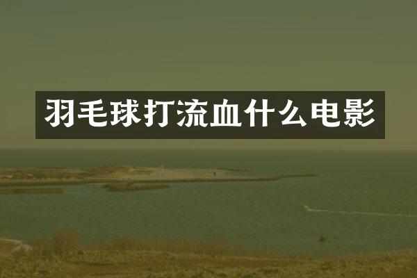 羽毛球打流血什么电影