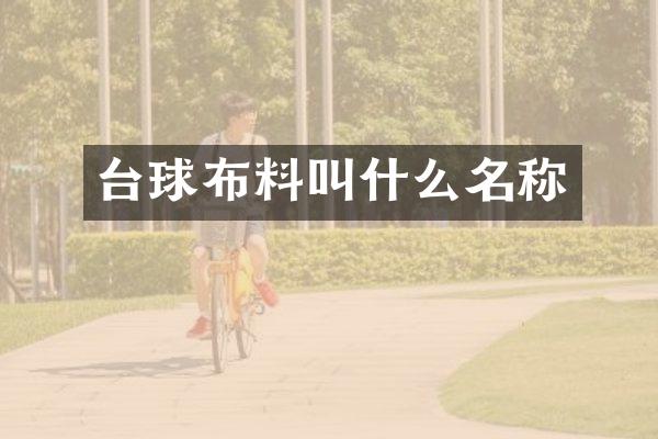 台球布料叫什么名称