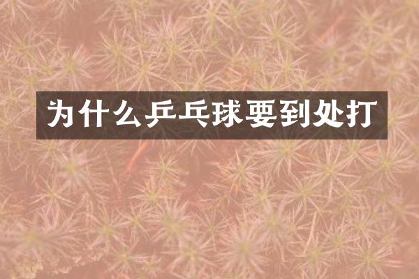 为什么乒乓球要到处打