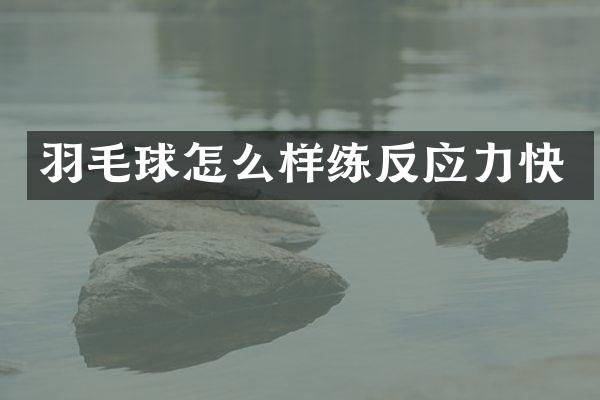 羽毛球怎么样练反应力快