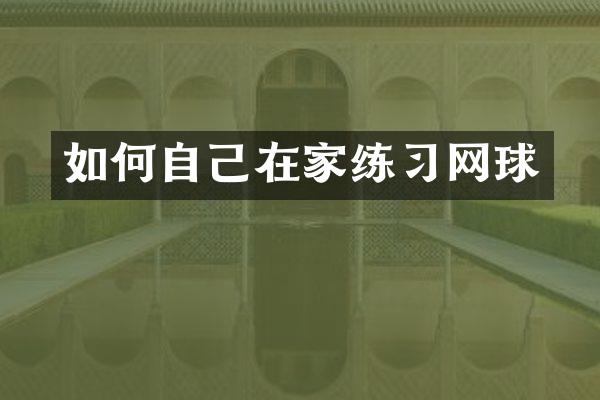 如何自己在家练习网球