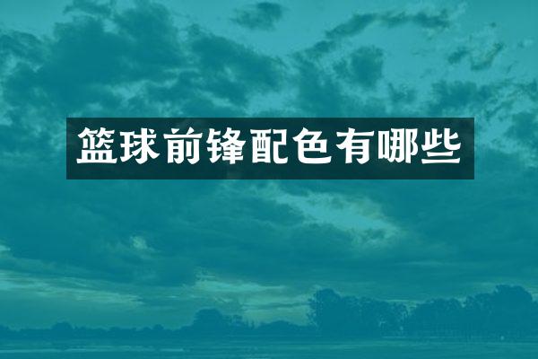 篮球前锋配色有哪些