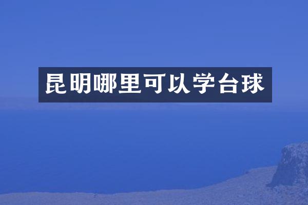 昆明哪里可以学台球
