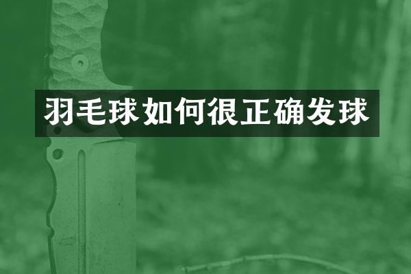 羽毛球如何很正确发球