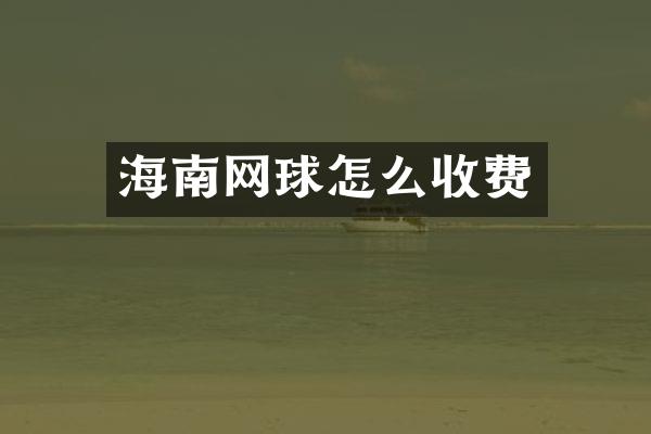 海南网球怎么收费