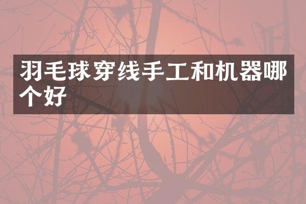 羽毛球穿线手工和机器哪个好