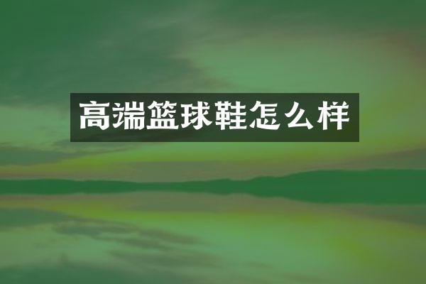 高端篮球鞋怎么样