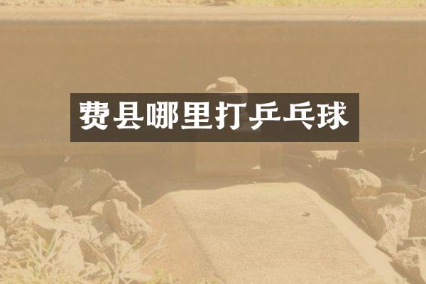 费县哪里打乒乓球
