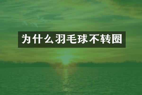 为什么羽毛球不转圈