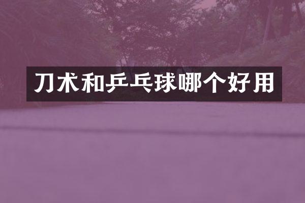刀术和乒乓球哪个好用