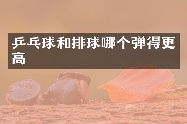 乒乓球和排球哪个弹得更高