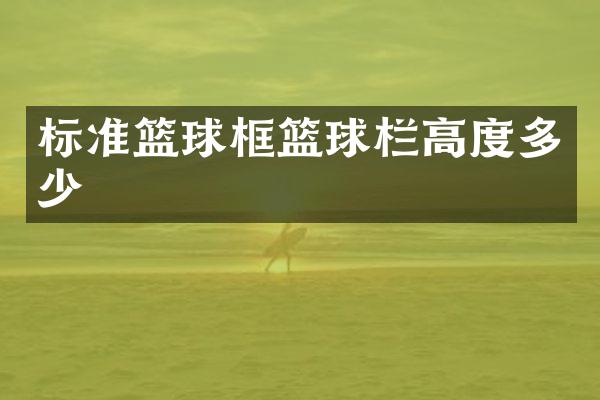 标准篮球框篮球栏高度多少