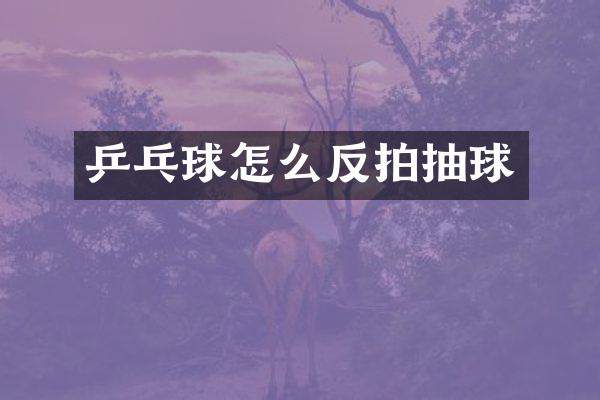 乒乓球怎么反拍抽球