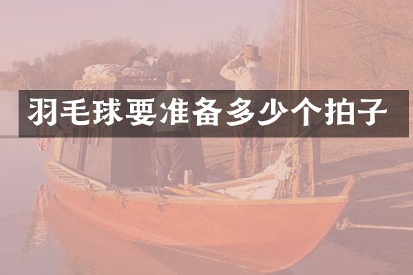 羽毛球要准备多少个拍子
