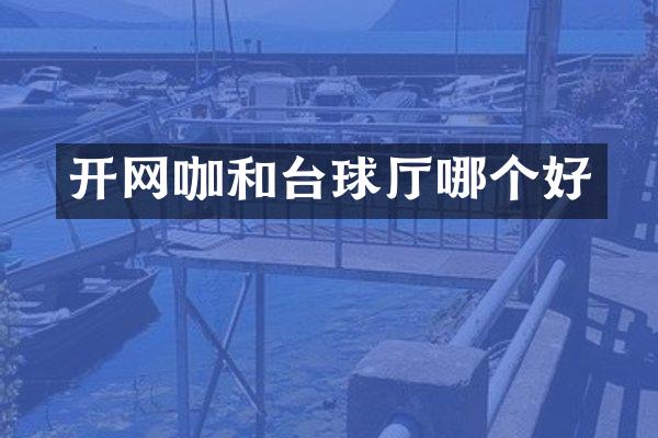开网咖和台球厅哪个好