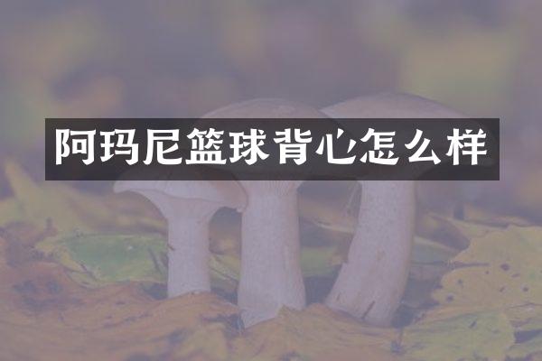 阿玛尼篮球背心怎么样