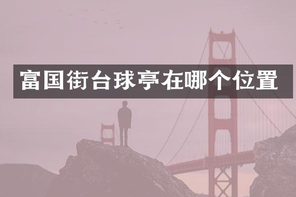 富国街台球亭在哪个位置