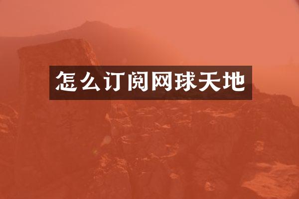 怎么订阅网球天地