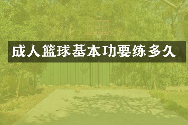 成人篮球基本功多久