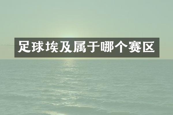 足球埃及属于哪个赛区